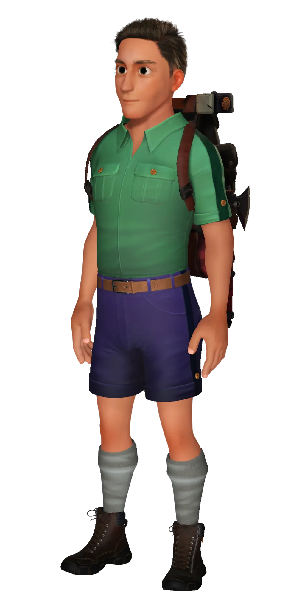 Nicolas 3D Stylized Backpacker Character - Natural Disasters Game